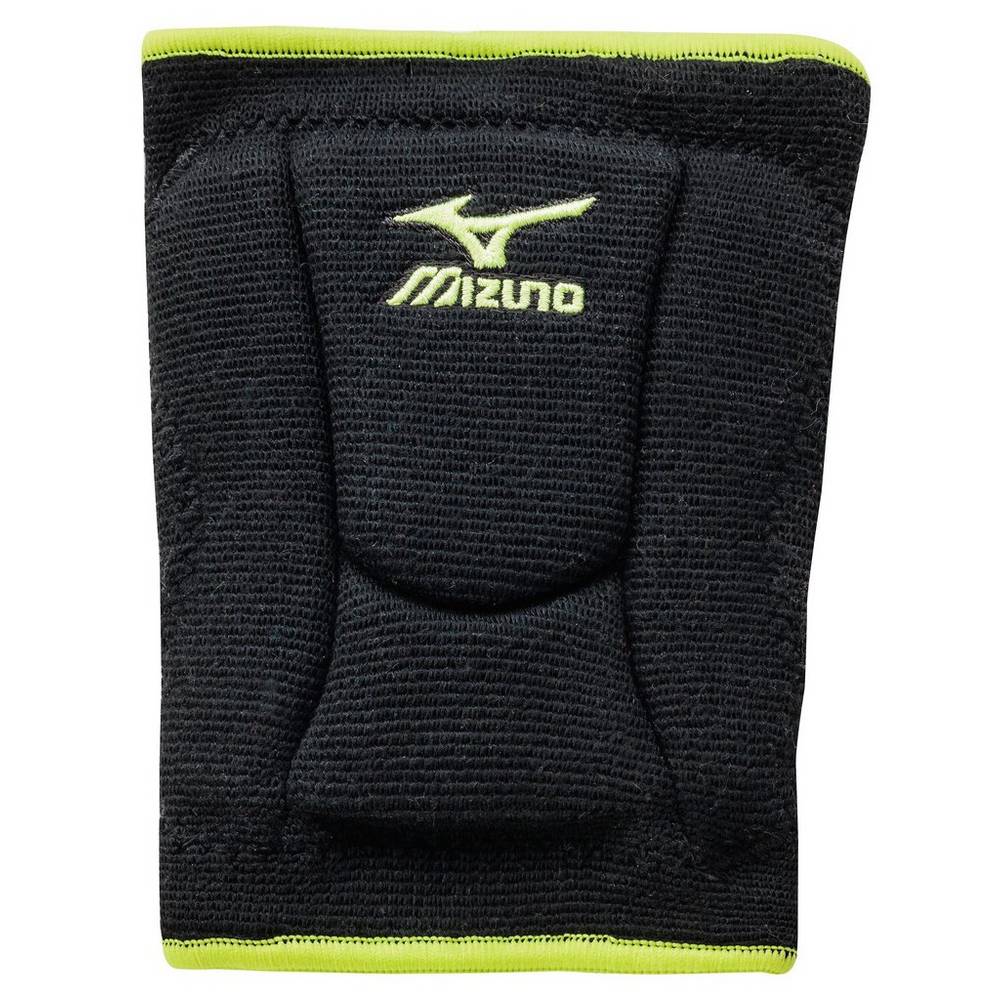 Joelheira Mizuno Voleibol LR6 Highlighter - Homem - Pretas/Limão - FOUYA3406